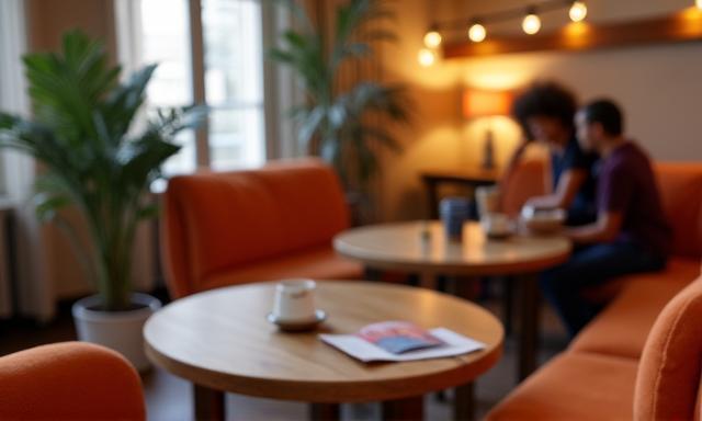 Espace commun accueillant pour les étudiants à L'Ancre de France.
